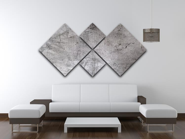 Metal texture 4 Square Multi Panel Canvas - Canvas Art Rocks - 3