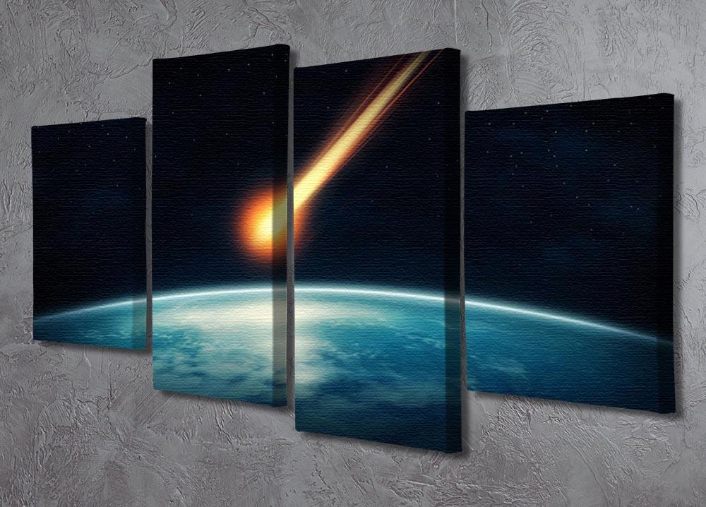 Meteor flying to the earth 4 Split Panel Canvas - Canvas Art Rocks - 2