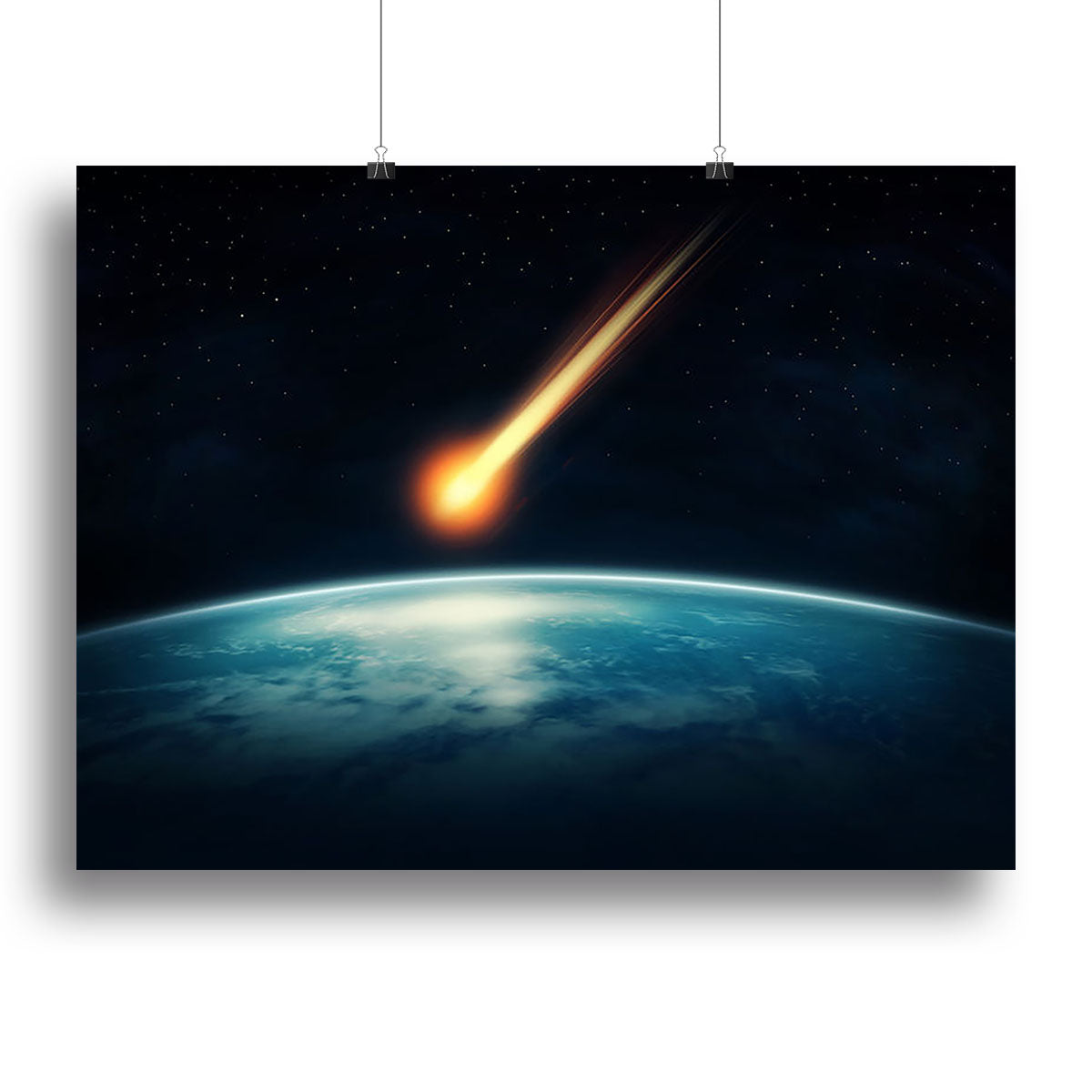 Meteor flying to the earth Canvas Print or Poster - Canvas Art Rocks - 2