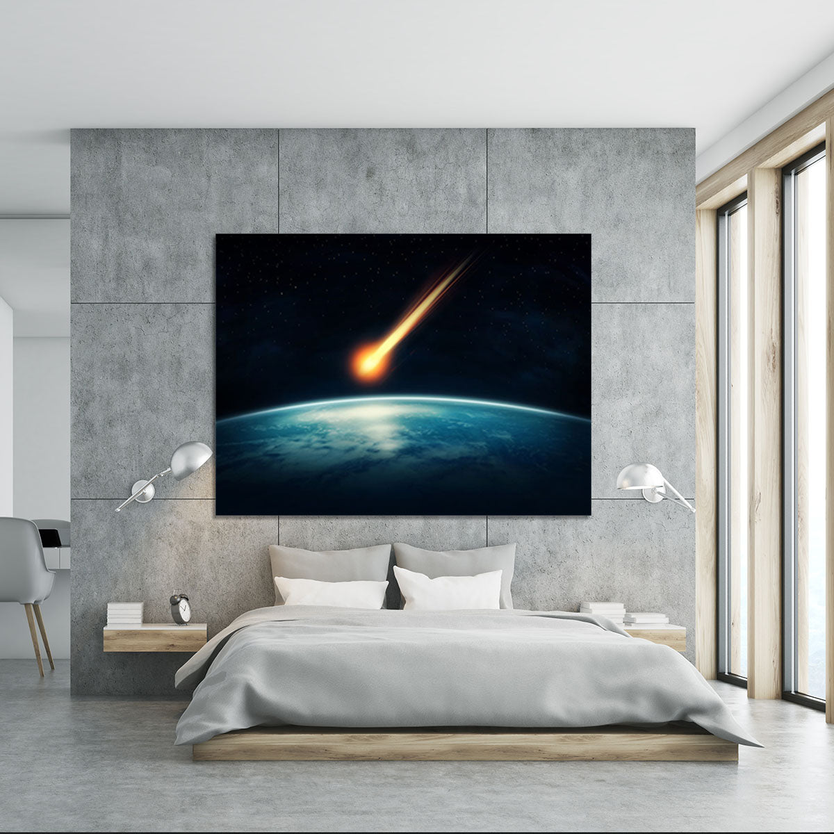 Meteor flying to the earth Canvas Print or Poster - Canvas Art Rocks - 5
