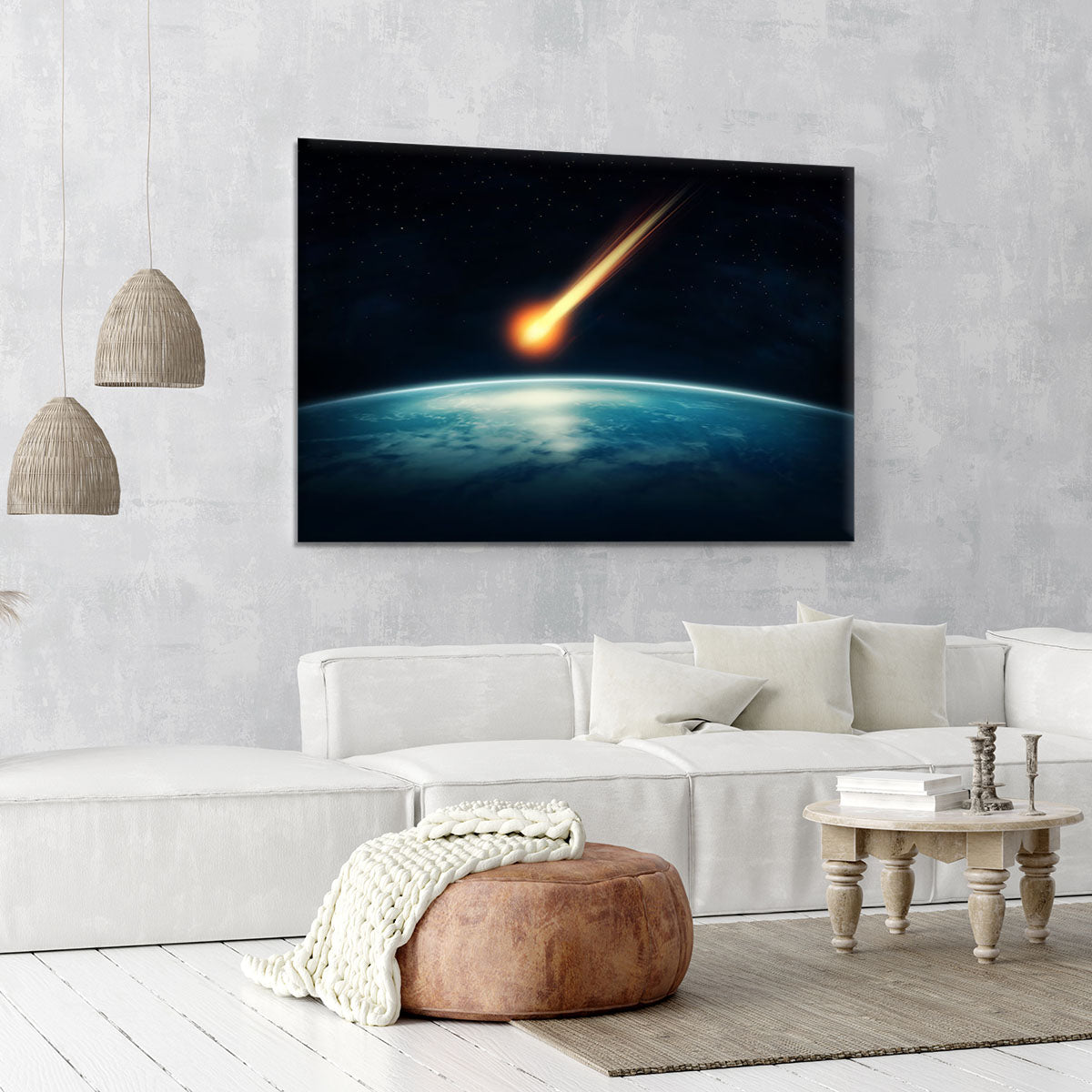 Meteor flying to the earth Canvas Print or Poster - Canvas Art Rocks - 6
