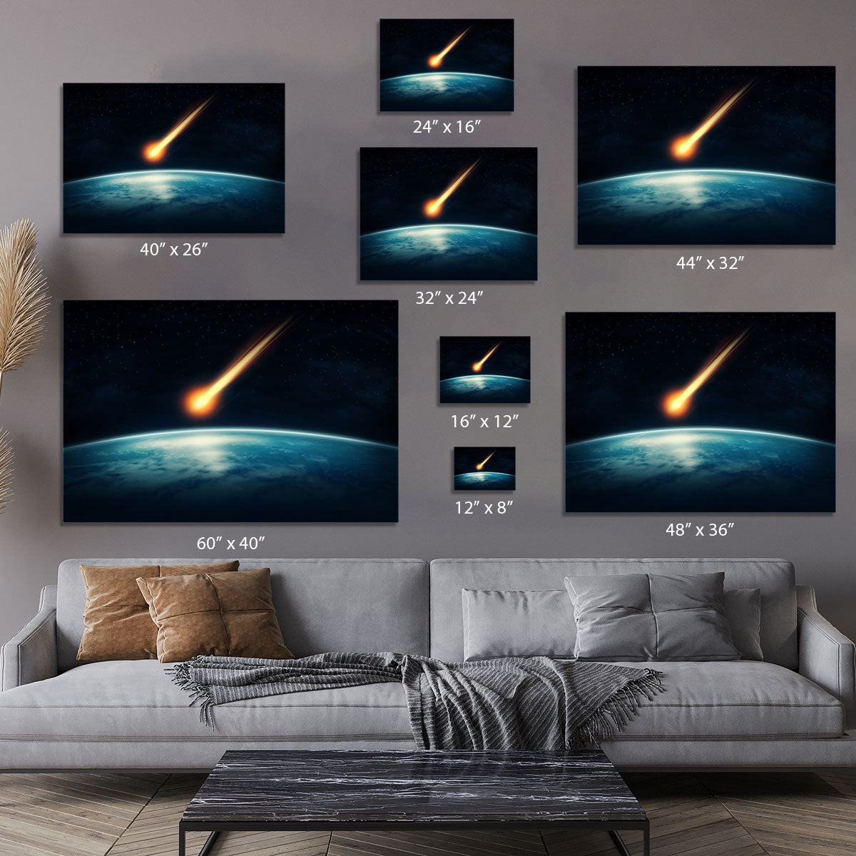 Meteor flying to the earth Canvas Print or Poster - Canvas Art Rocks - 7