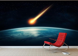Meteor flying to the earth Wall Mural Wallpaper - Canvas Art Rocks - 2