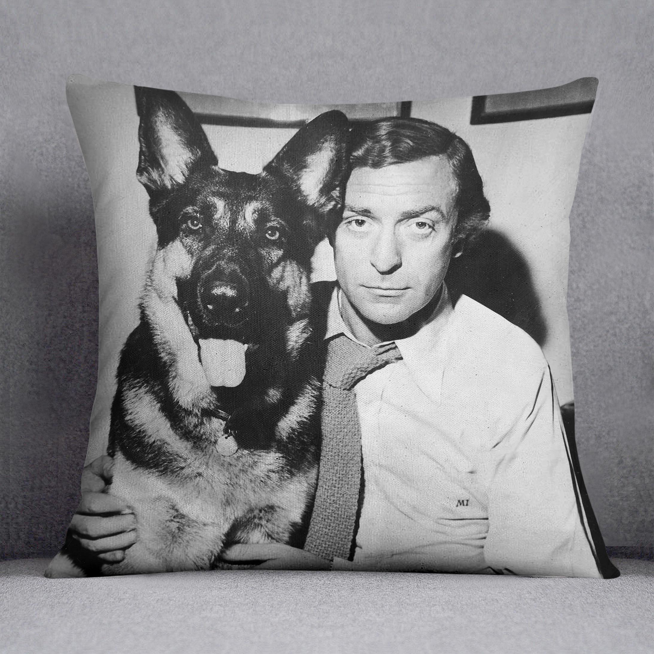 Michael Caine and dog Cushion