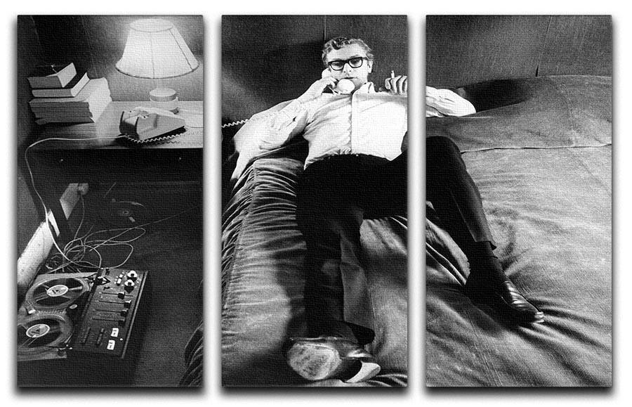 Michael Caine relaxing at home 3 Split Panel Canvas Print - Canvas Art Rocks - 1