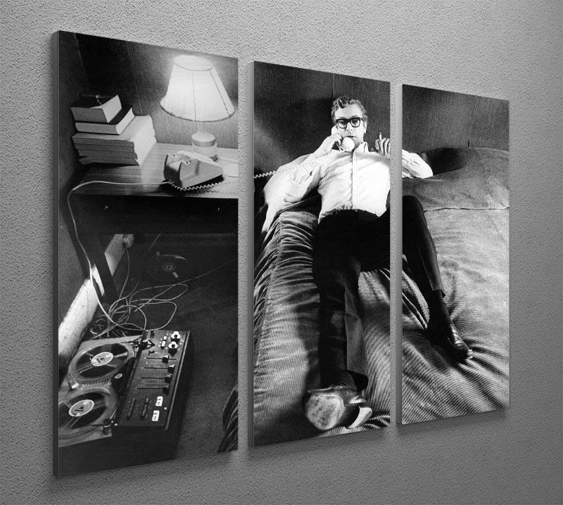 Michael Caine relaxing at home 3 Split Panel Canvas Print - Canvas Art Rocks - 2