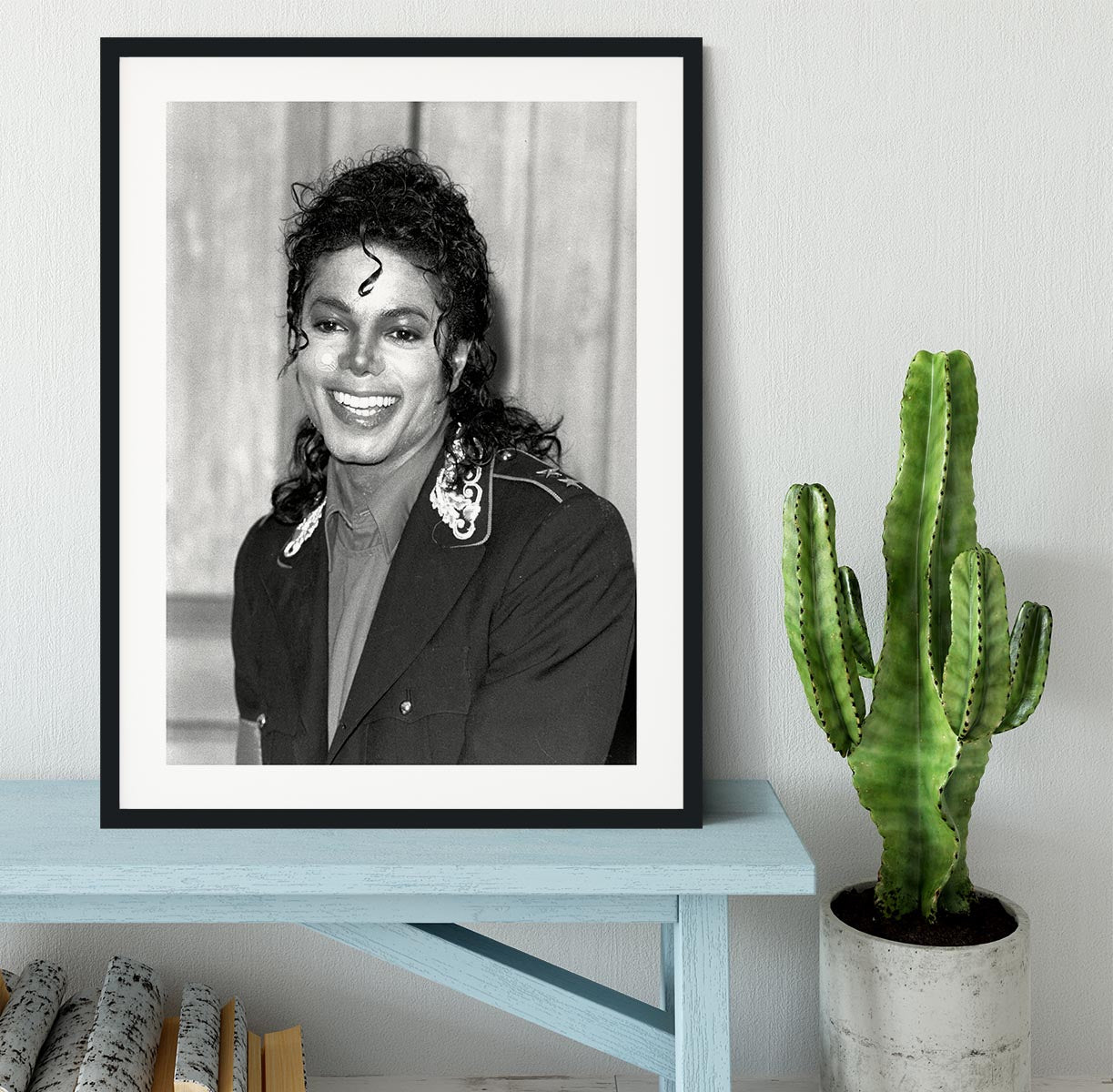 Michael Jackson smiles Framed Print - Canvas Art Rocks - 1