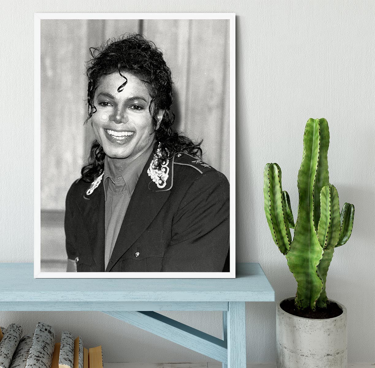 Michael Jackson smiles Framed Print - Canvas Art Rocks -6
