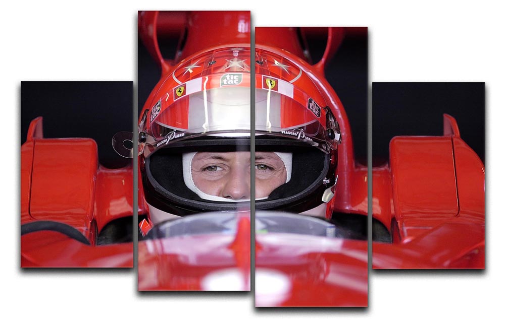Michael Schumacher 2001 4 Split Panel Canvas - Canvas Art Rocks - 1