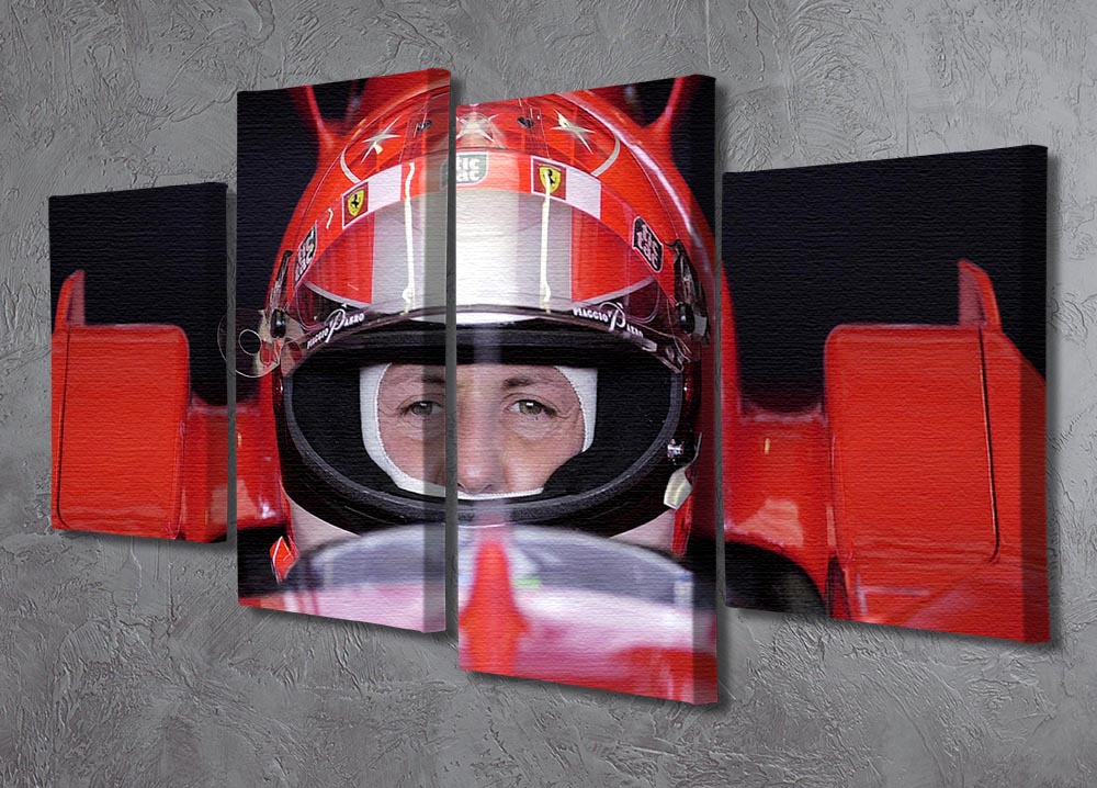 Michael Schumacher 2001 4 Split Panel Canvas - Canvas Art Rocks - 2