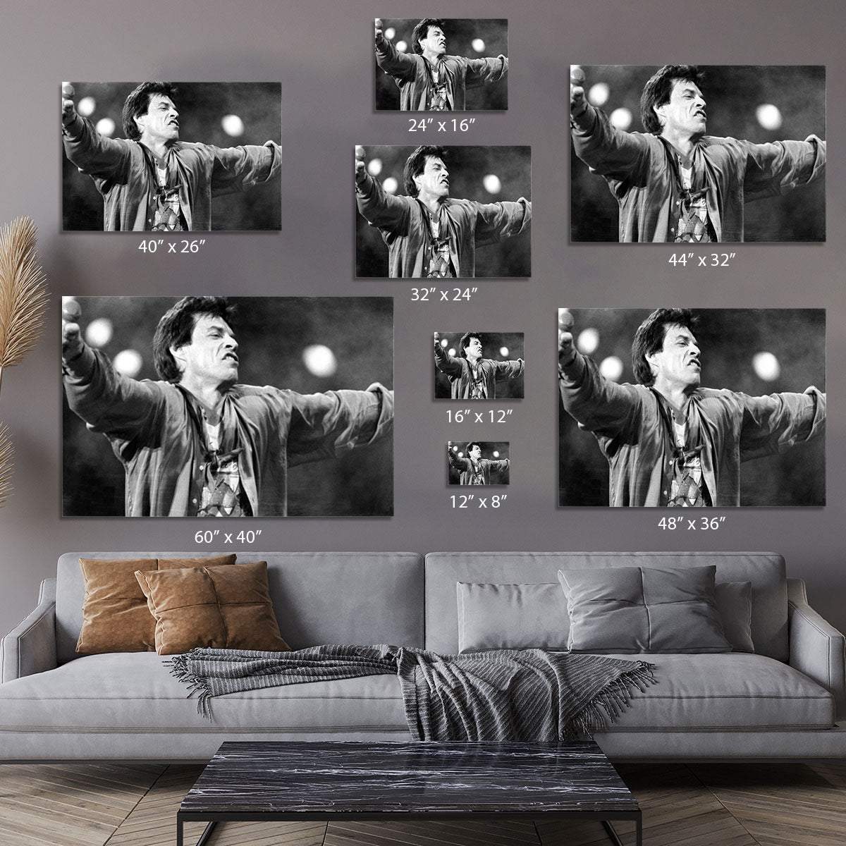 Mick Jagger arms up Canvas Print or Poster - Canvas Art Rocks - 7