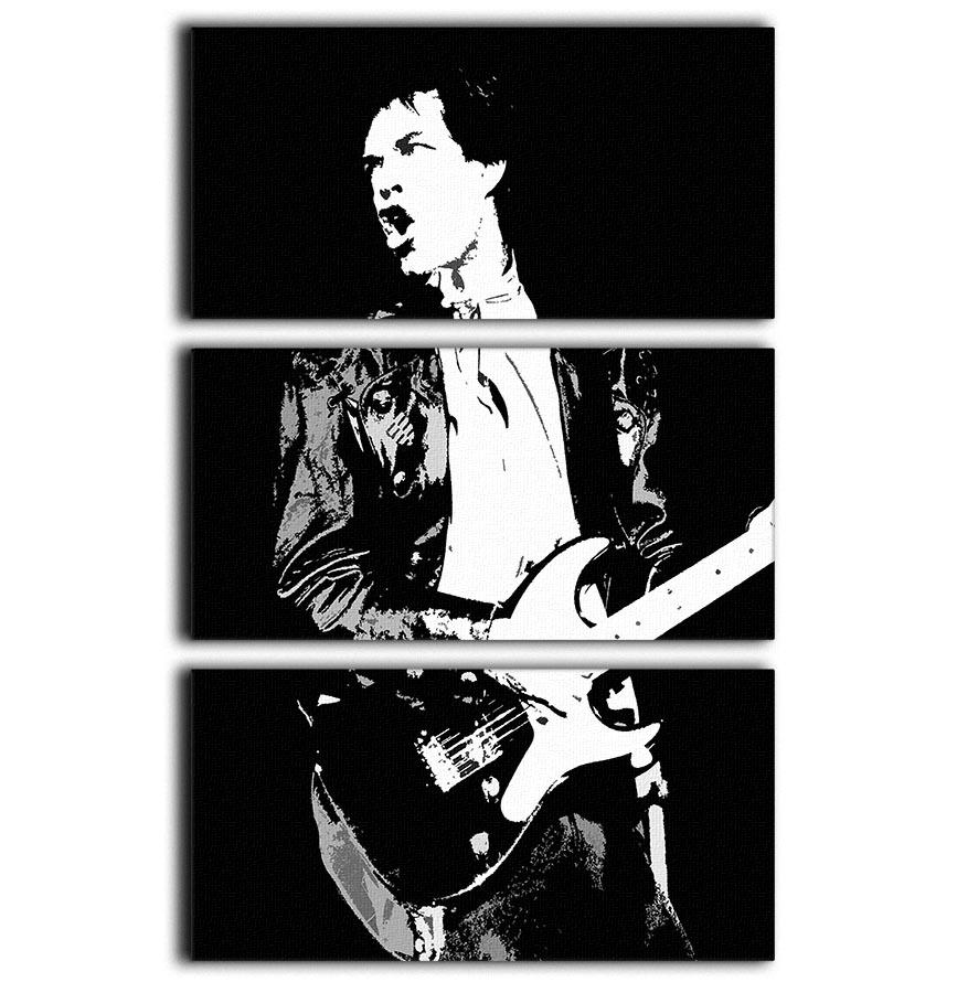 Mick Jagger at Shea Stadium 3 Split Panel Canvas Print - Canvas Art Rocks - 1