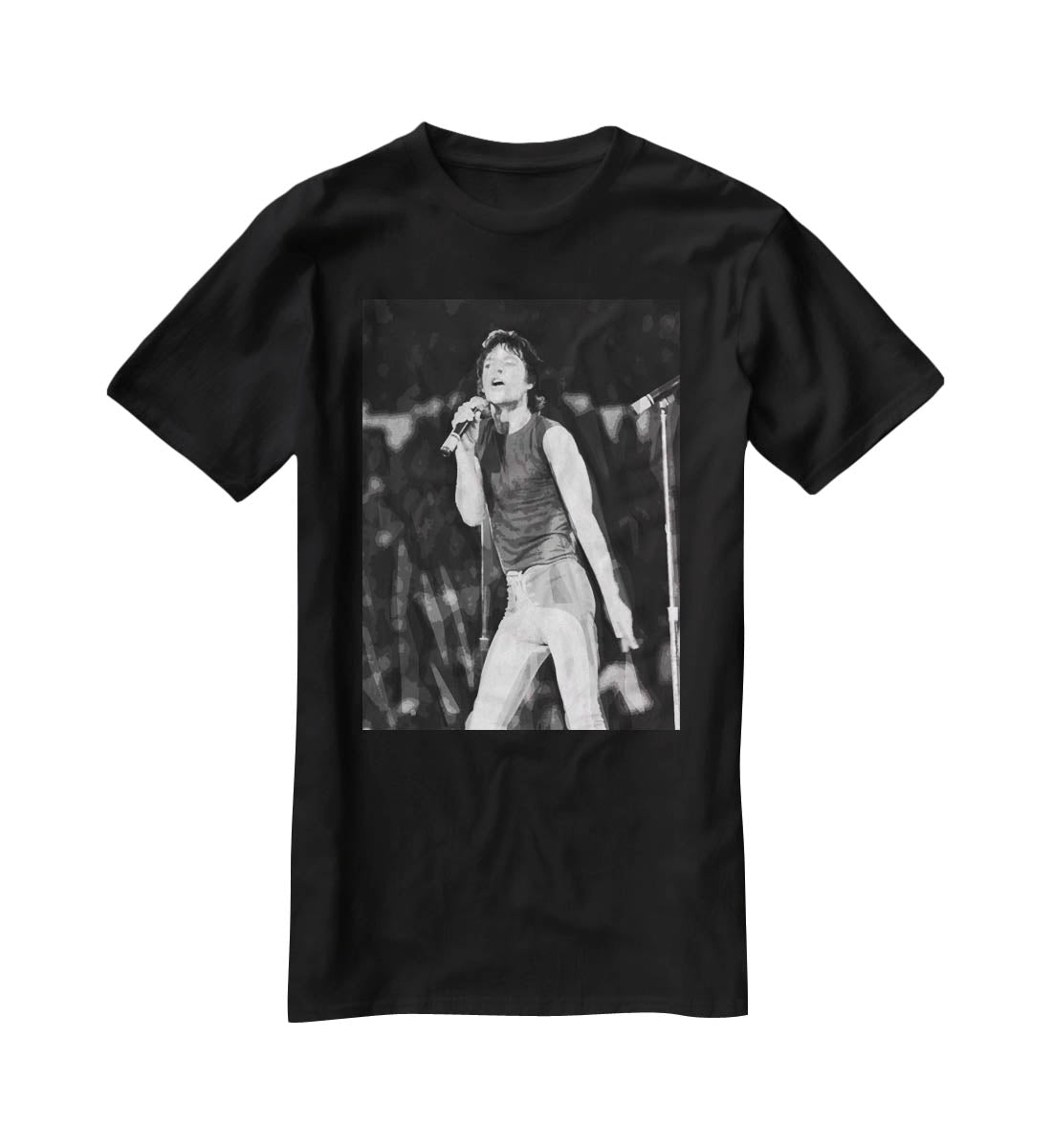 Mick Jagger at Wembley Stadium T-Shirt - Canvas Art Rocks - 1