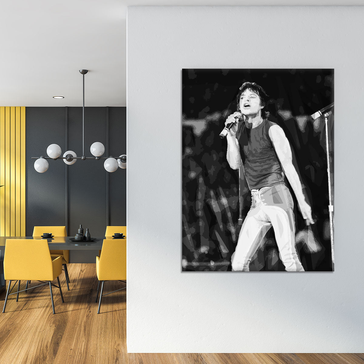 Mick Jagger at Wembley Stadium Canvas Print or Poster - Canvas Art Rocks - 4