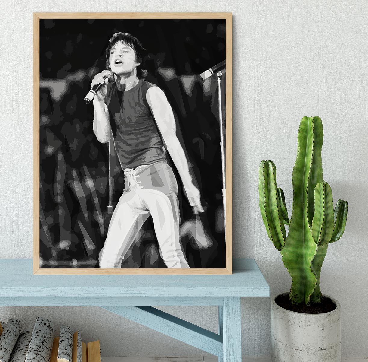 Mick Jagger at Wembley Stadium Framed Print - Canvas Art Rocks - 4
