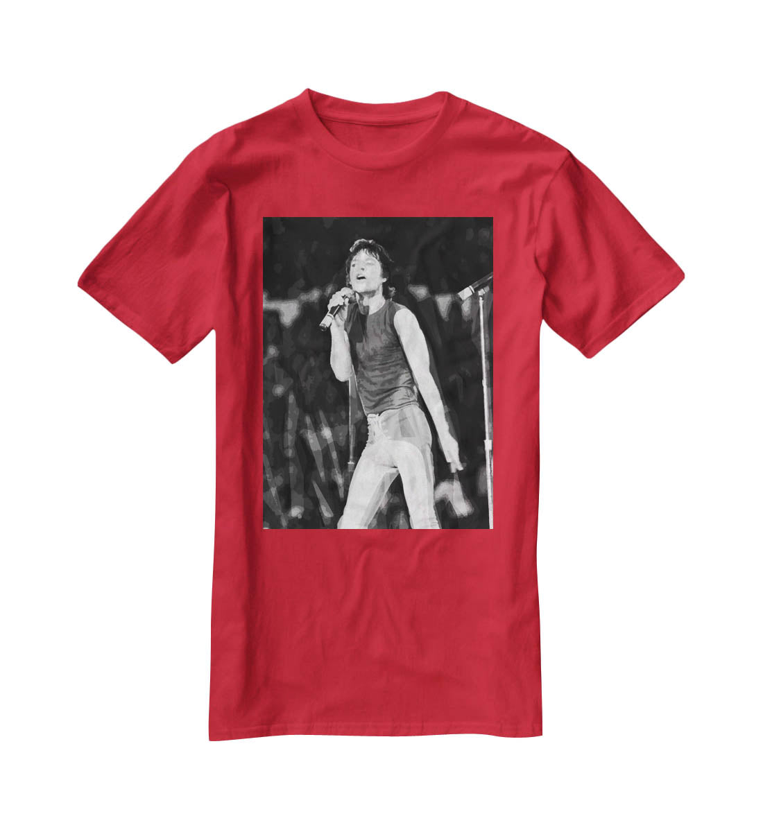 Mick Jagger at Wembley Stadium T-Shirt - Canvas Art Rocks - 4