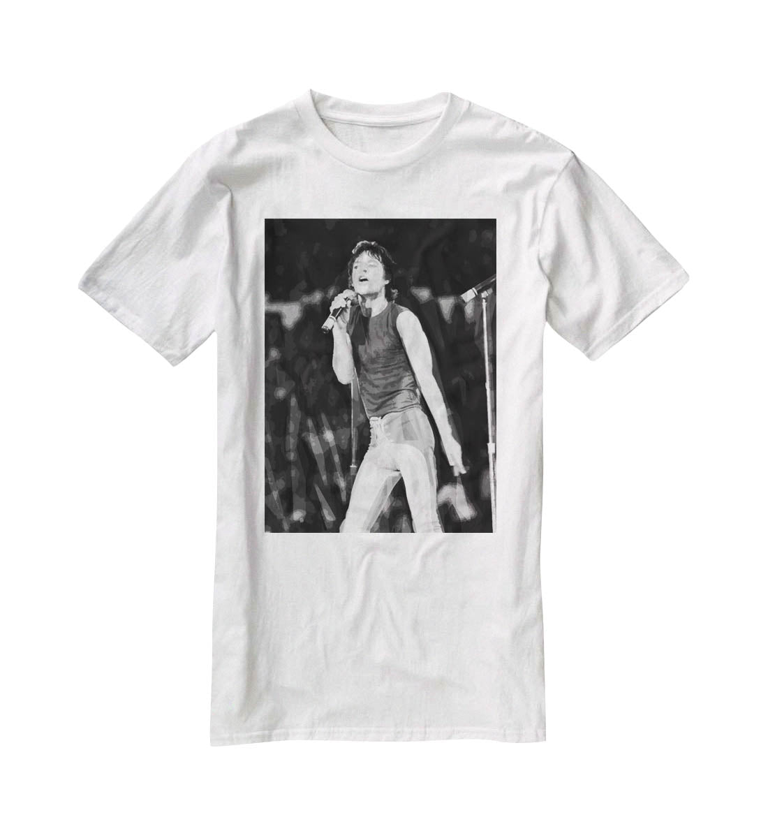 Mick Jagger at Wembley Stadium T-Shirt - Canvas Art Rocks - 5