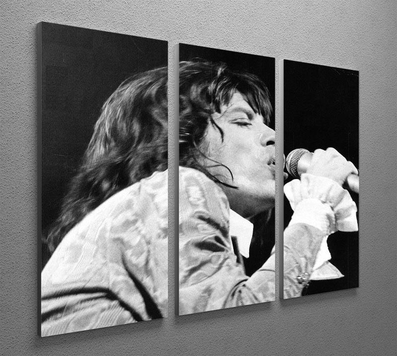 Mick Jagger belts it out 3 Split Panel Canvas Print - Canvas Art Rocks - 2