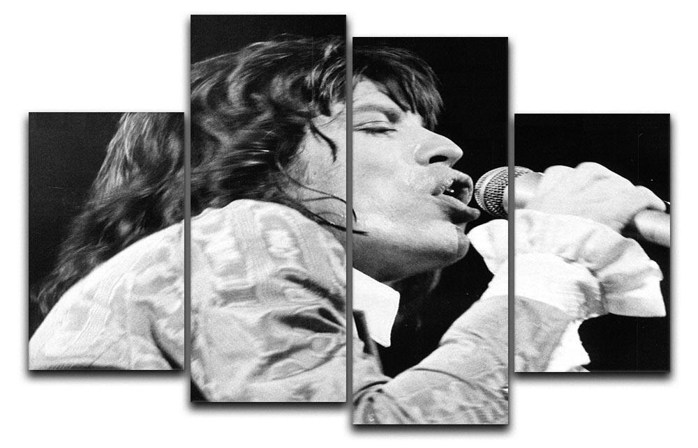 Mick Jagger belts it out 4 Split Panel Canvas  - Canvas Art Rocks - 1