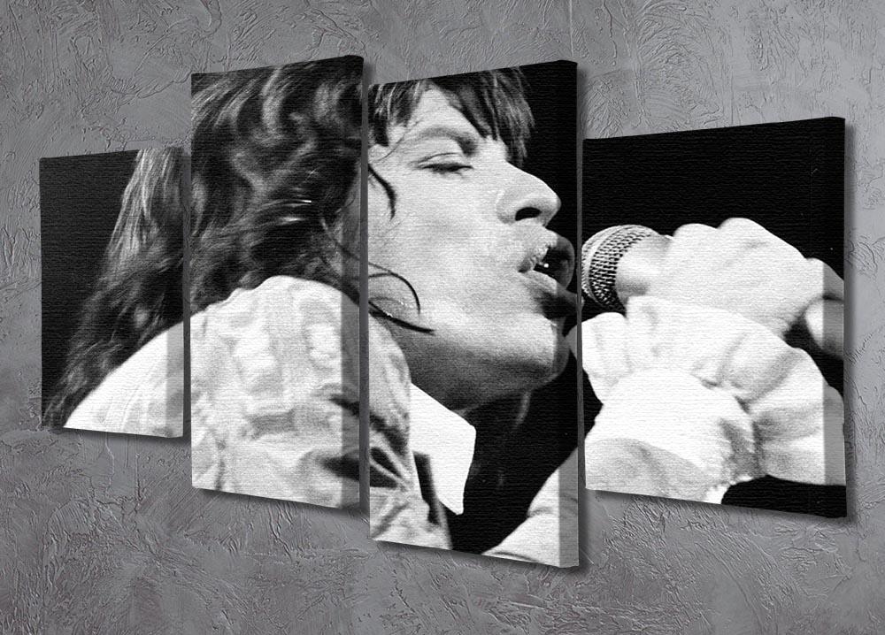Mick Jagger belts it out 4 Split Panel Canvas - Canvas Art Rocks - 2