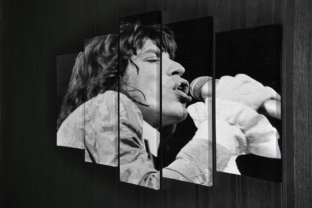 Mick Jagger belts it out 5 Split Panel Canvas - Canvas Art Rocks - 2