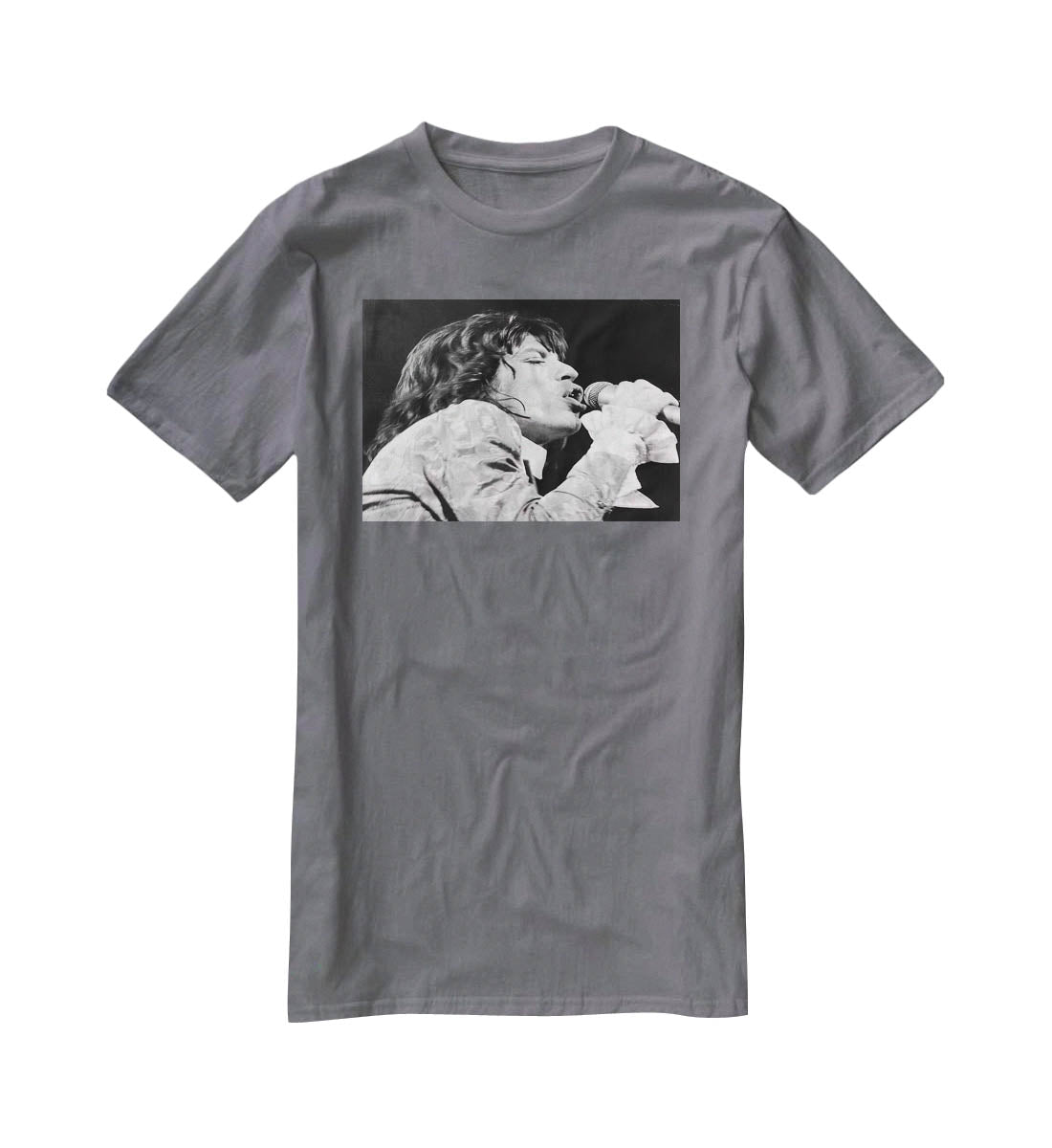 Mick Jagger belts it out T-Shirt - Canvas Art Rocks - 3
