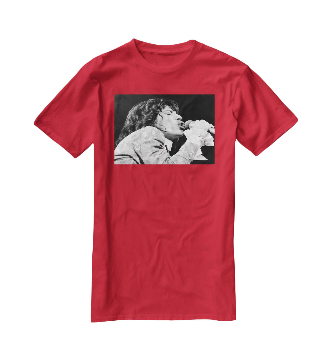 Mick Jagger belts it out T-Shirt - Canvas Art Rocks - 4