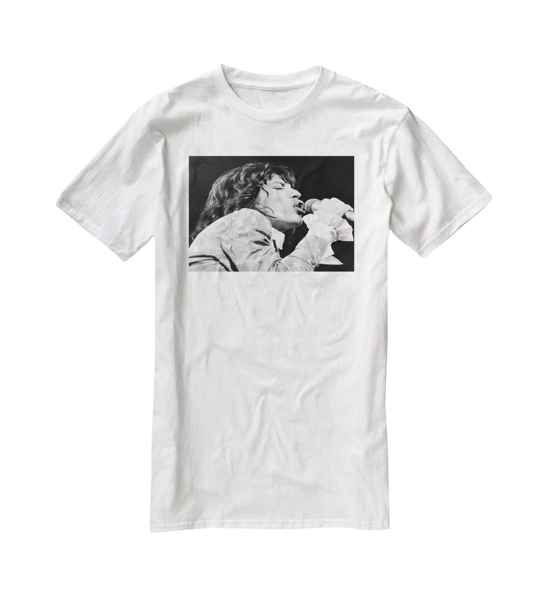 Mick Jagger belts it out T-Shirt - Canvas Art Rocks - 5