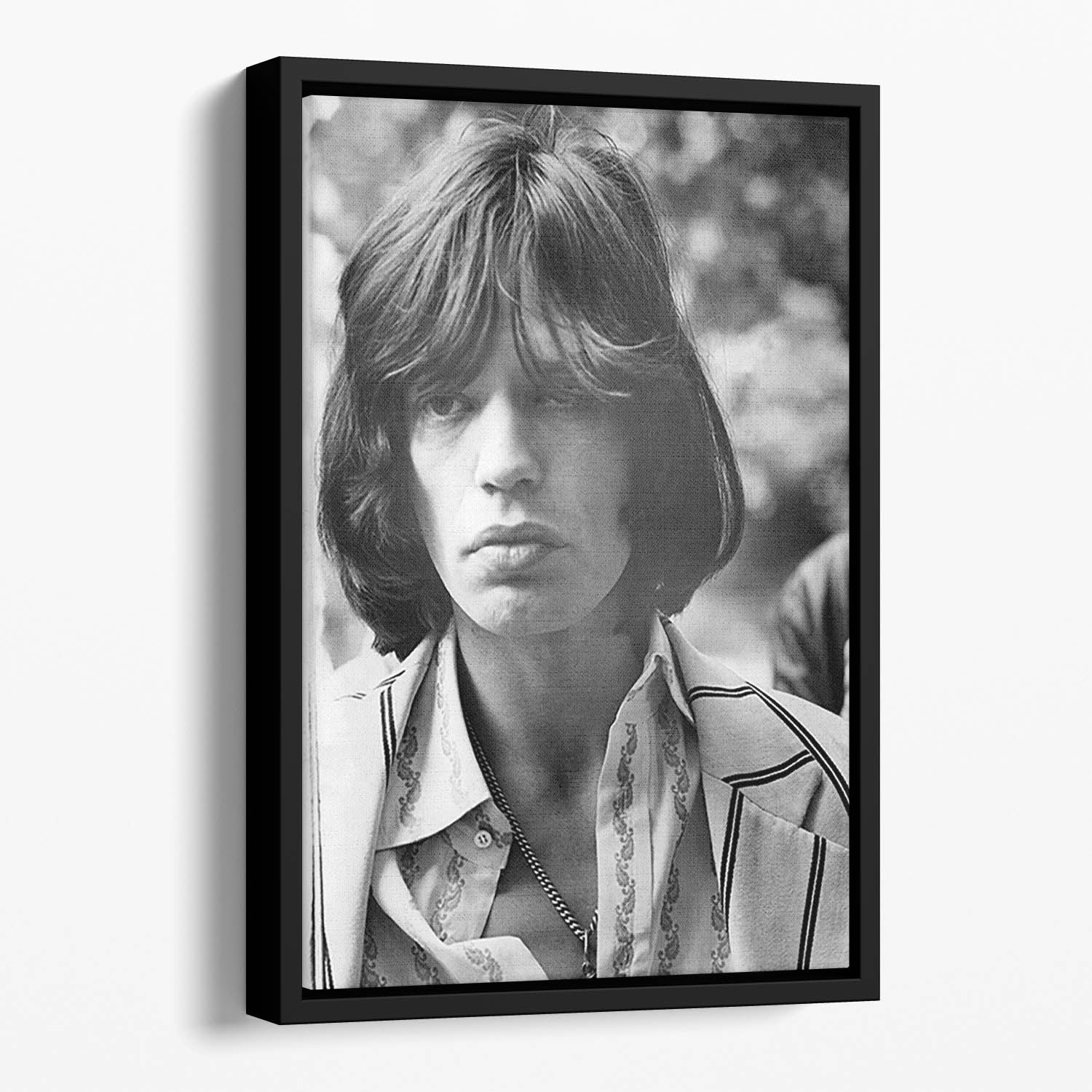 Mick Jagger in 1969 Floating Framed Canvas