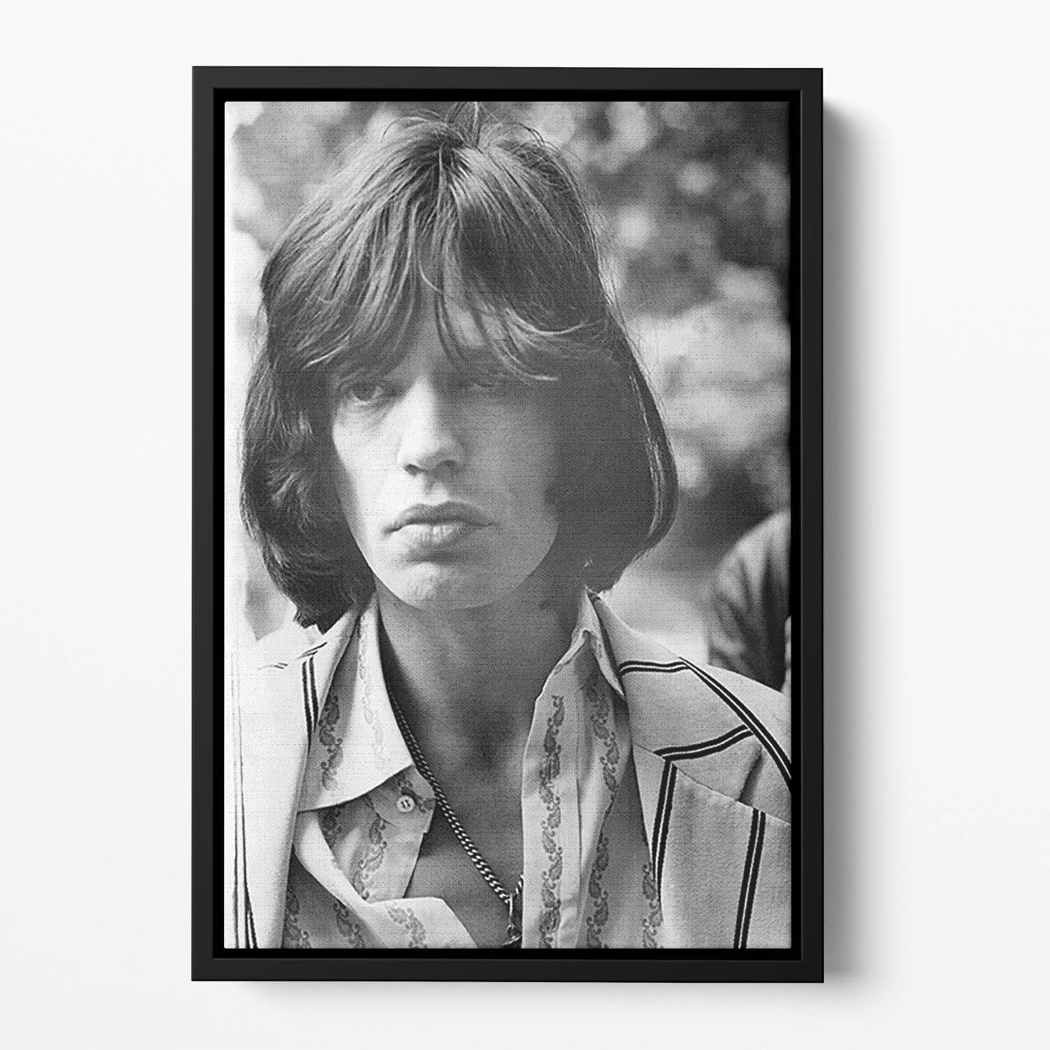 Mick Jagger in 1969 Floating Framed Canvas