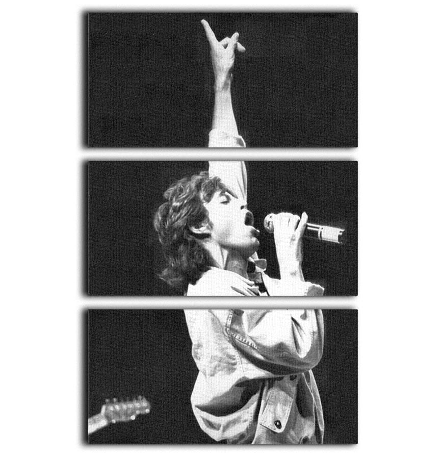 Mick Jagger in Glasgow Scotland 3 Split Panel Canvas Print - Canvas Art Rocks - 1