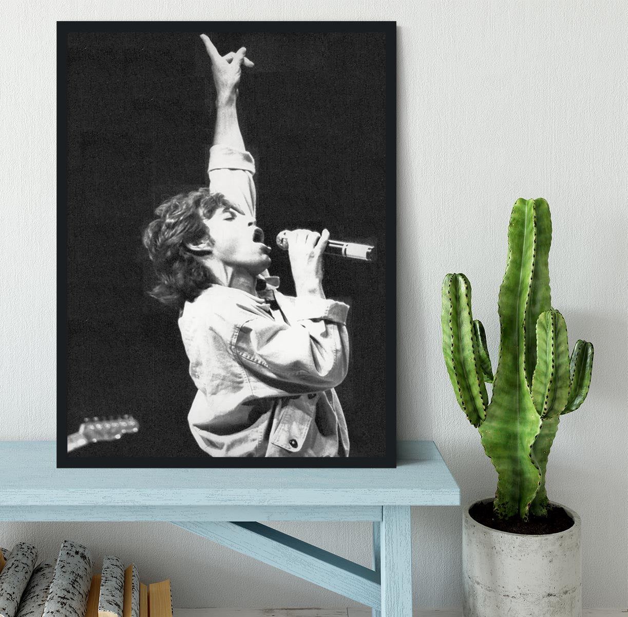 Mick Jagger in Glasgow Scotland Framed Print - Canvas Art Rocks - 2