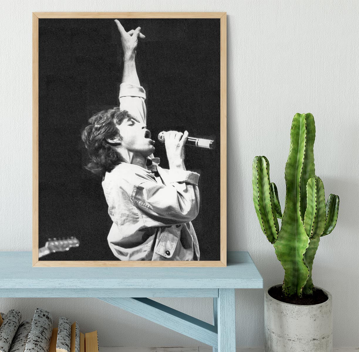 Mick Jagger in Glasgow Scotland Framed Print - Canvas Art Rocks - 4