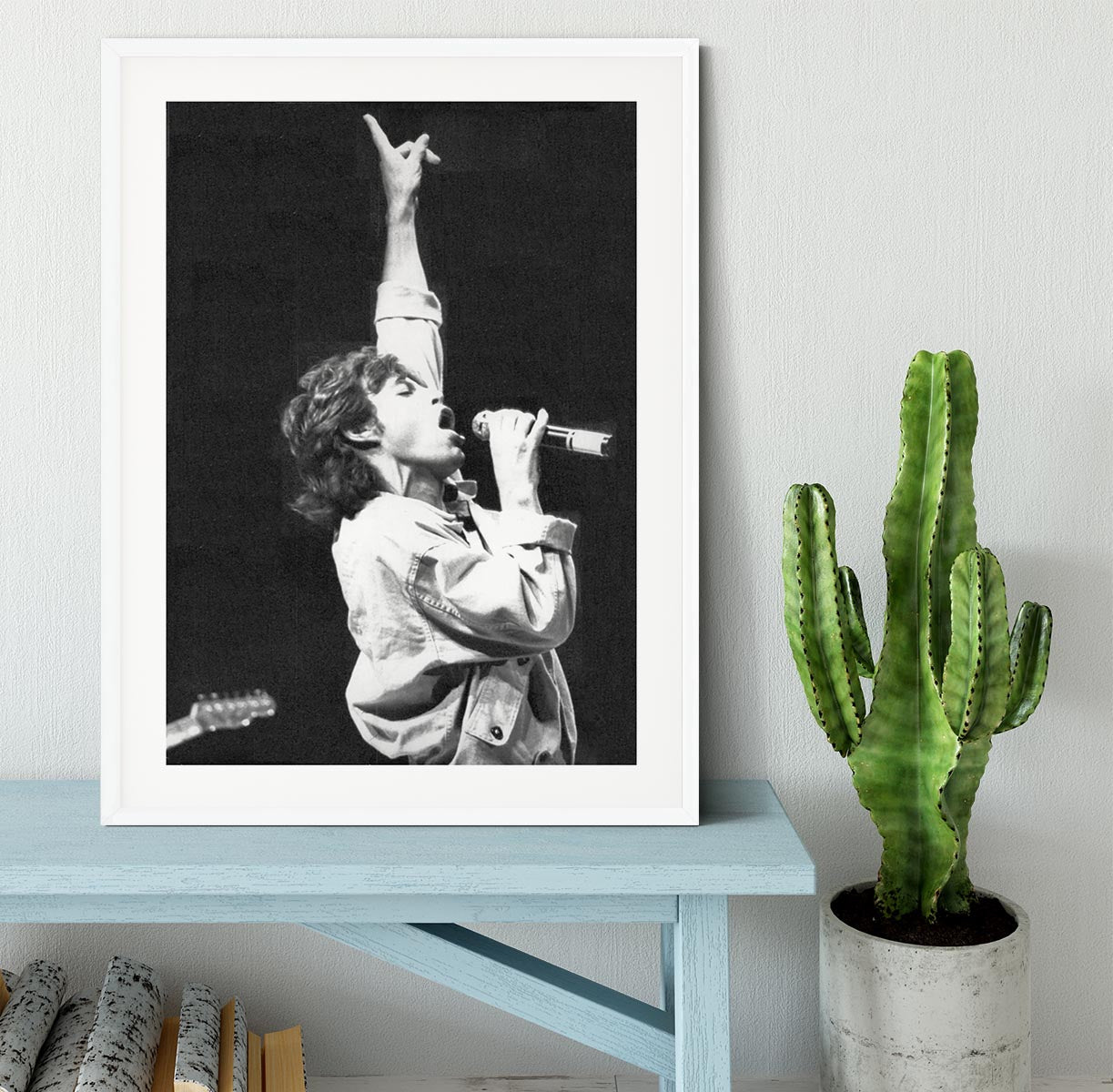 Mick Jagger in Glasgow Scotland Framed Print - Canvas Art Rocks - 5