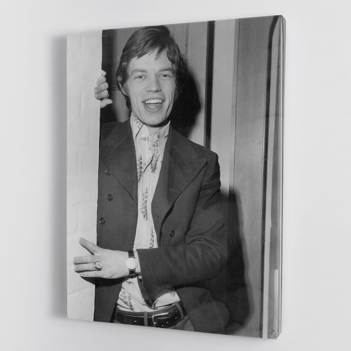 Mick Jagger in a door Canvas Print or Poster - Canvas Art Rocks - 1