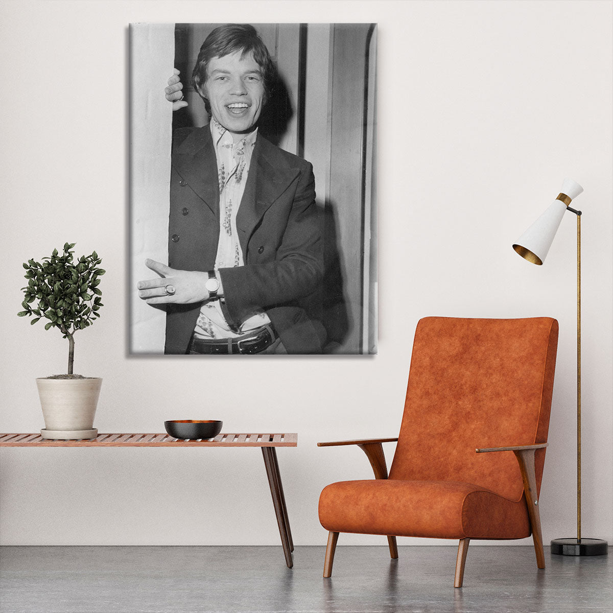 Mick Jagger in a door Canvas Print or Poster - Canvas Art Rocks - 6