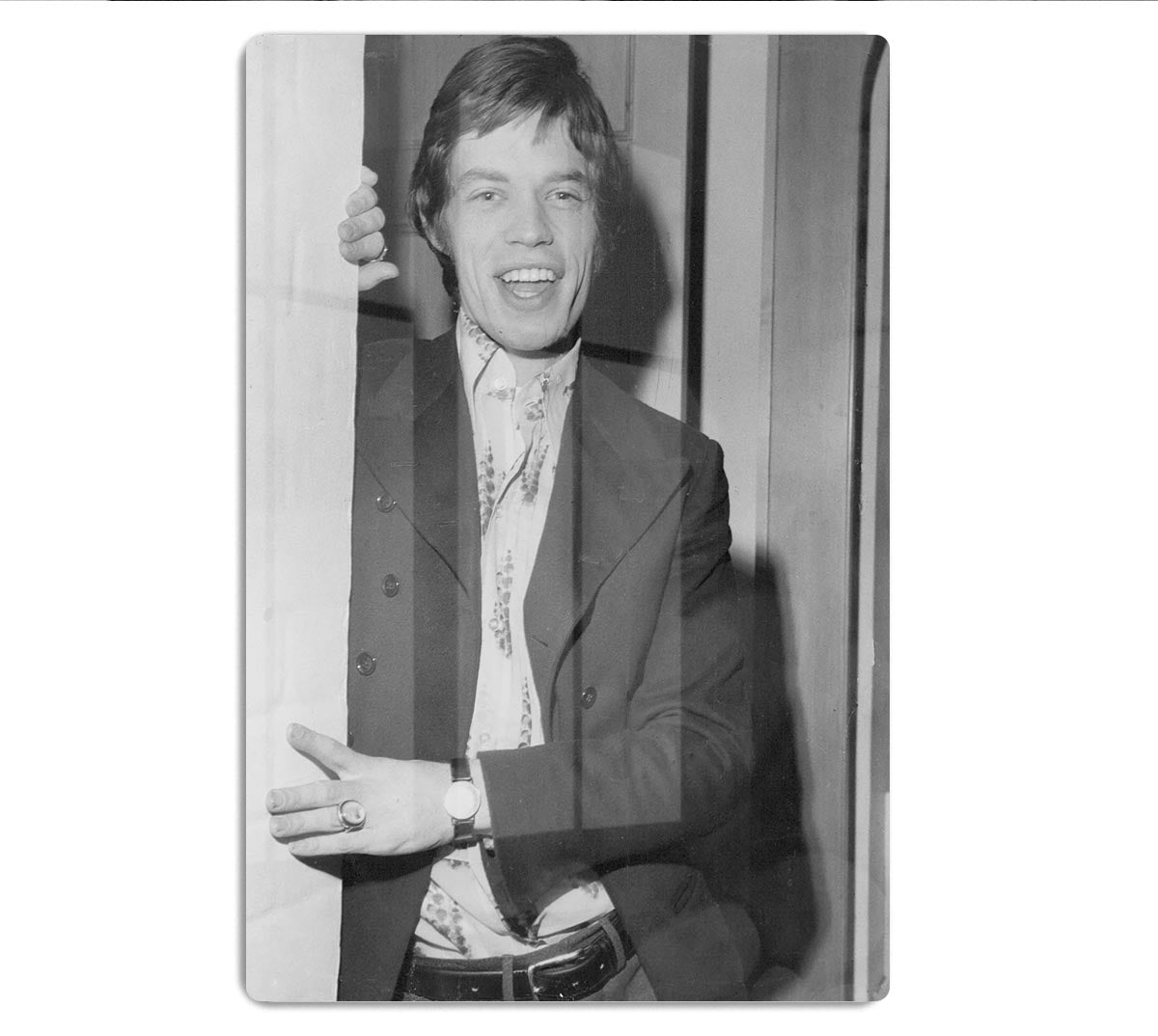 Mick Jagger in a door HD Metal Print