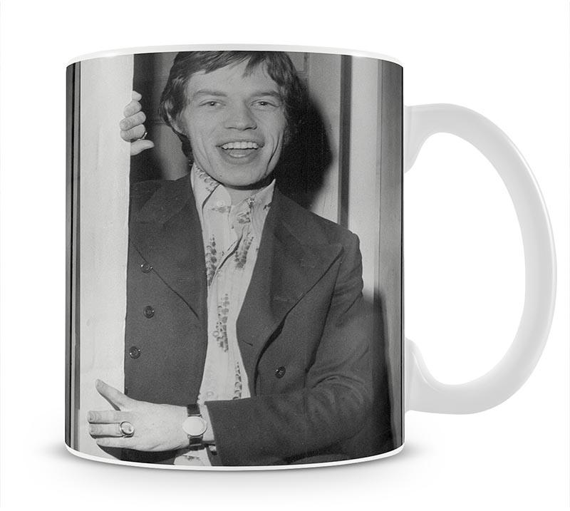 Mick Jagger in a door Mug - Canvas Art Rocks - 1