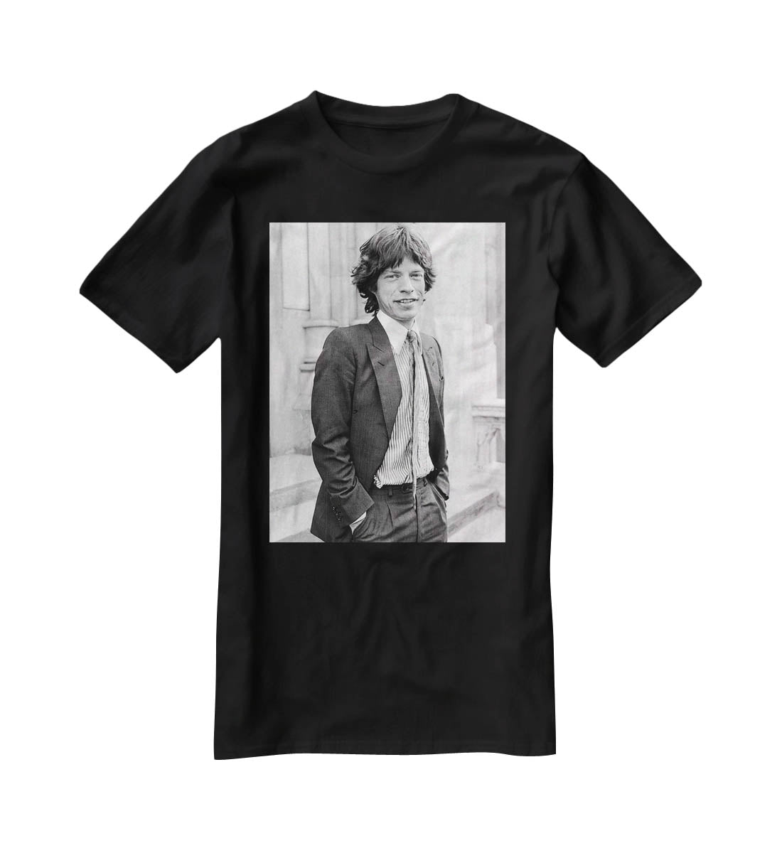Mick Jagger in a tie T-Shirt - Canvas Art Rocks - 1