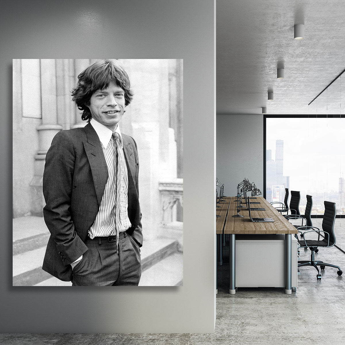 Mick Jagger in a tie Canvas Print or Poster - Canvas Art Rocks - 3