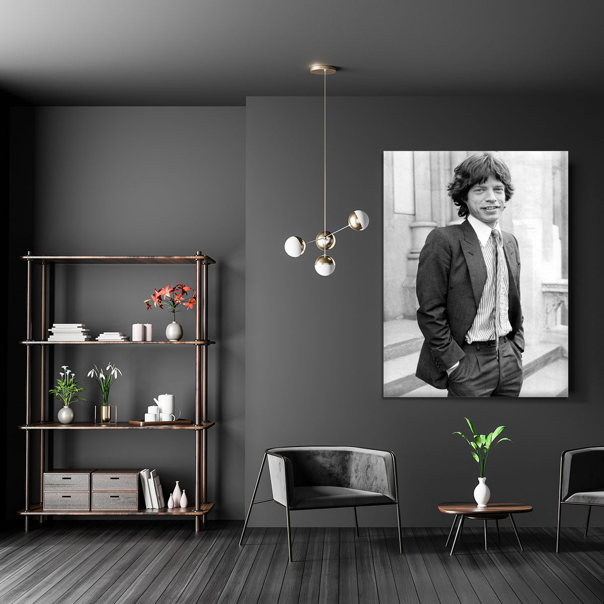 Mick Jagger in a tie Canvas Print or Poster - Canvas Art Rocks - 5
