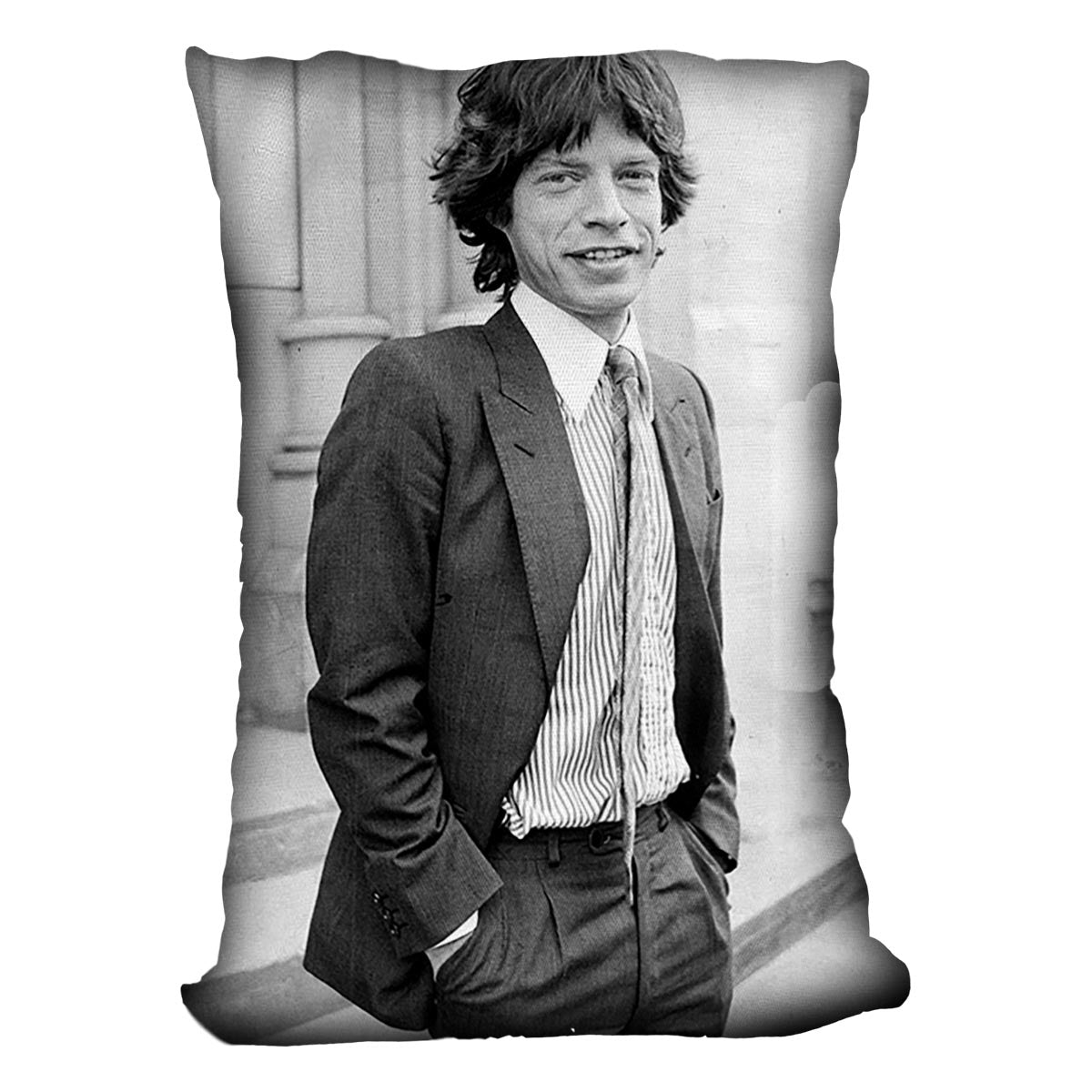 Mick Jagger in a tie Cushion