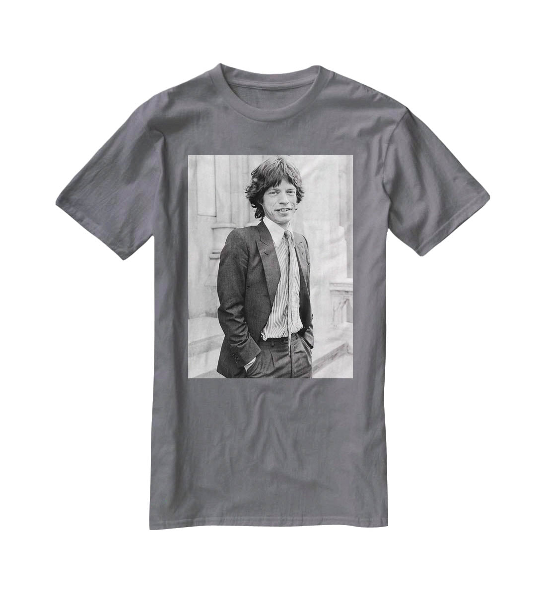 Mick Jagger in a tie T-Shirt - Canvas Art Rocks - 3