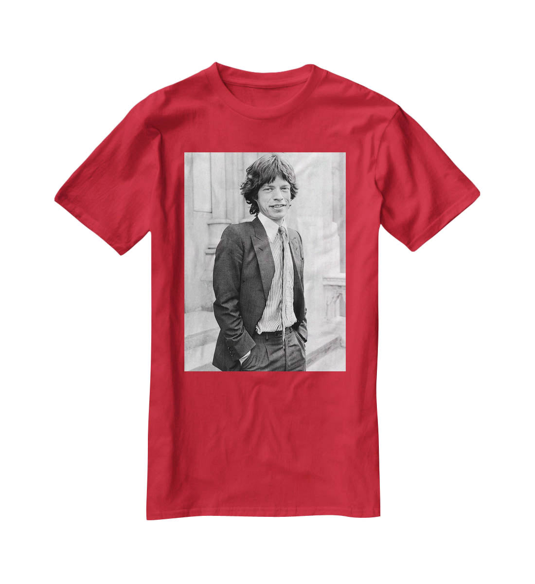 Mick Jagger in a tie T-Shirt - Canvas Art Rocks - 4