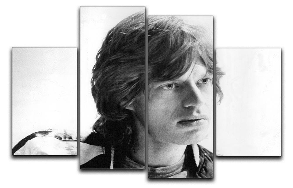 Mick Jagger in profile 4 Split Panel Canvas  - Canvas Art Rocks - 1