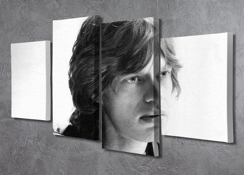 Mick Jagger in profile 4 Split Panel Canvas - Canvas Art Rocks - 2