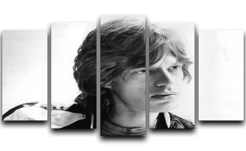 Mick Jagger in profile 5 Split Panel Canvas  - Canvas Art Rocks - 1