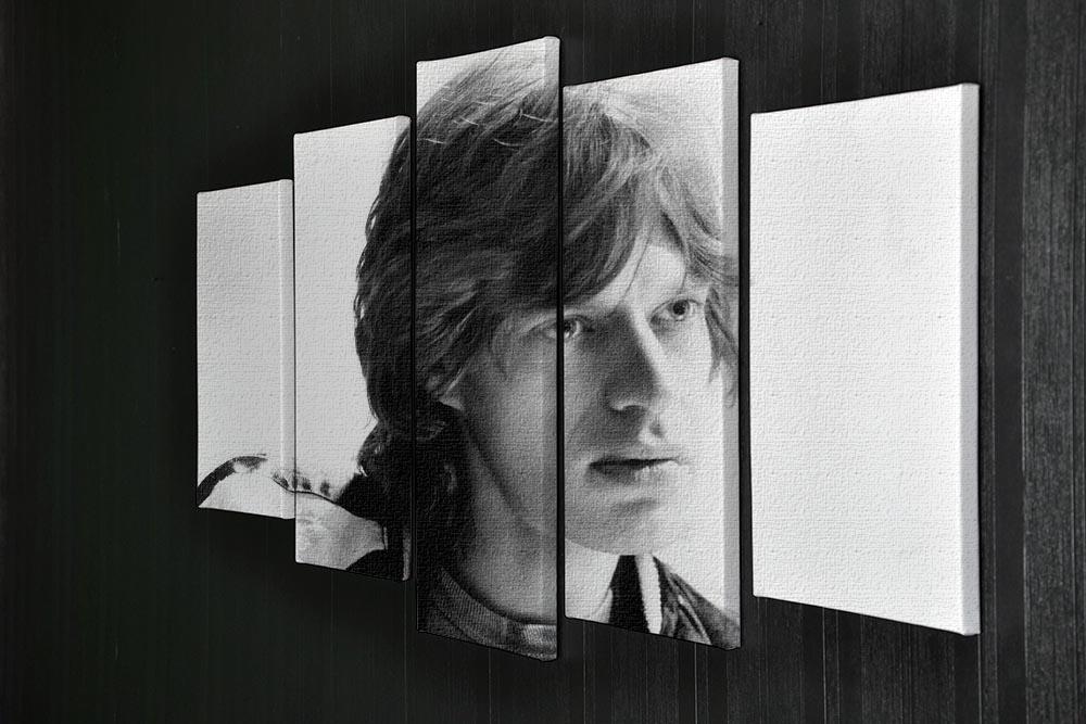 Mick Jagger in profile 5 Split Panel Canvas - Canvas Art Rocks - 2