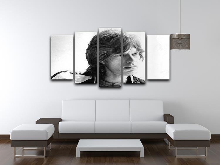 Mick Jagger in profile 5 Split Panel Canvas - Canvas Art Rocks - 3