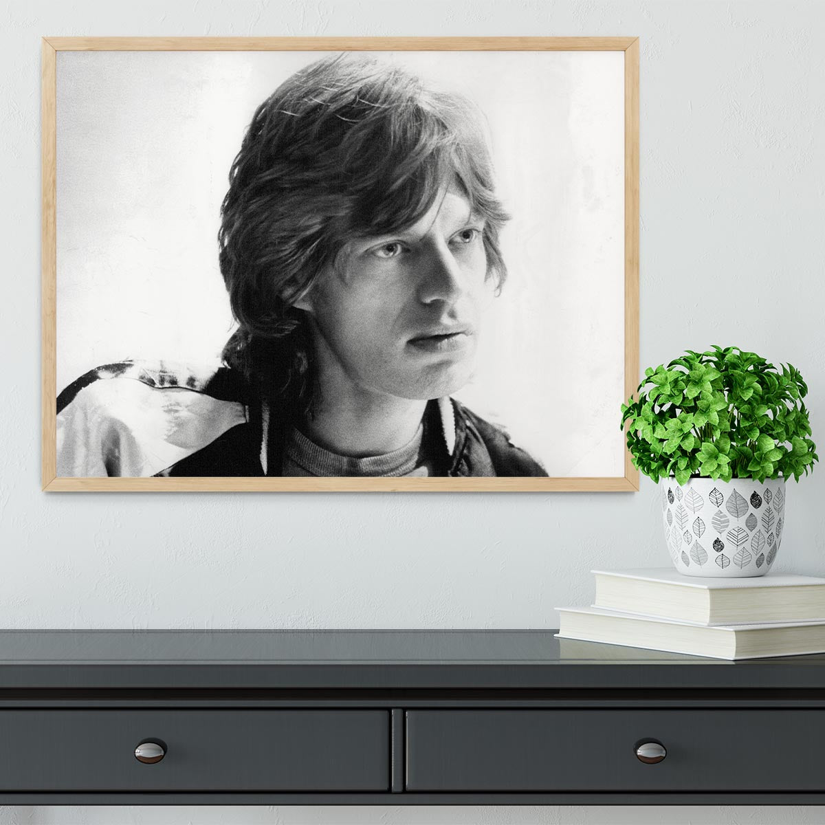 Mick Jagger in profile Framed Print - Canvas Art Rocks - 4